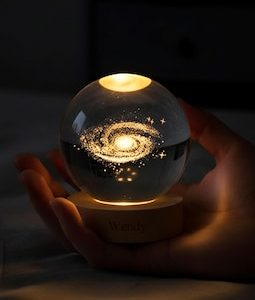 Personalized Solar System Night Light, Galaxy Globe Lamp, Milky Way Crystal Ball, Bedroom Decor, Memorial Astronomy Gift, Christmas Gifts